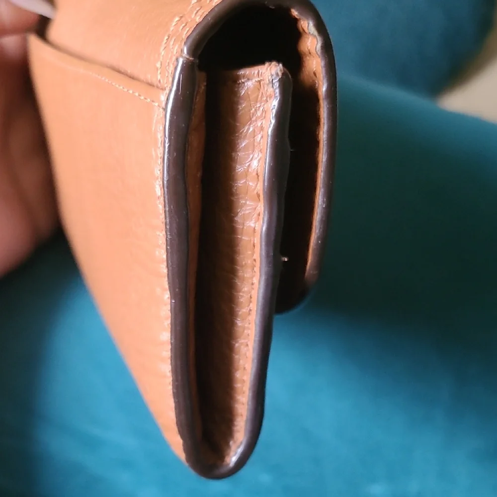 Coach Tan Leather Wallet Smooth Finish - Picture 9 of 9